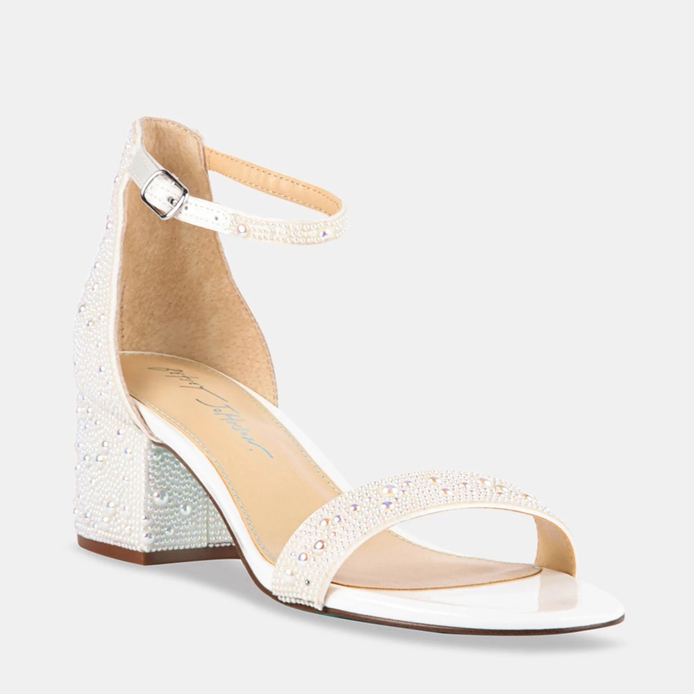 SB-Mari White - Pearl Heels/Sandals